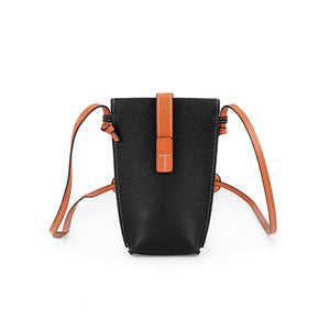 100% Leather Mobile Phone Bag Mini Messenger Bag Women Casual Style