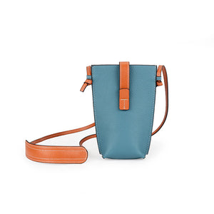 100% Leather Mobile Phone Bag Mini Messenger Bag Women Casual Style