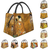 Gustav Klimt Insulated Lunch Bag Leakproof Thermal Tote Beach Camping Travel