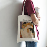 Gustav Klimt Summer Female Canvas Art Print Shoulder Bag