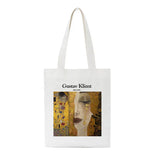Gustav Klimt Summer Female Canvas Art Print Shoulder Bag