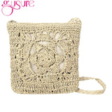 Bohemian Woven Hollow Out Beach Bag Women Crochet Fringed Straw Bags