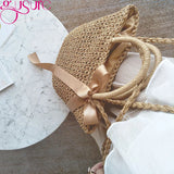 Bohemian Straw Beach Handbag Summer Shoulder Bag