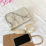 Casual Women Underarm Shoulder Bags Chain PU Leather Small Handbags