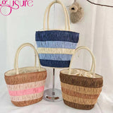 Straw Woven Beach Bag Large-capacity Handbag