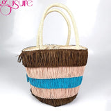 Straw Woven Beach Bag Large-capacity Handbag