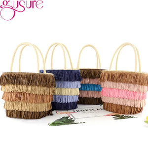 Straw Woven Beach Bag Large-capacity Handbag