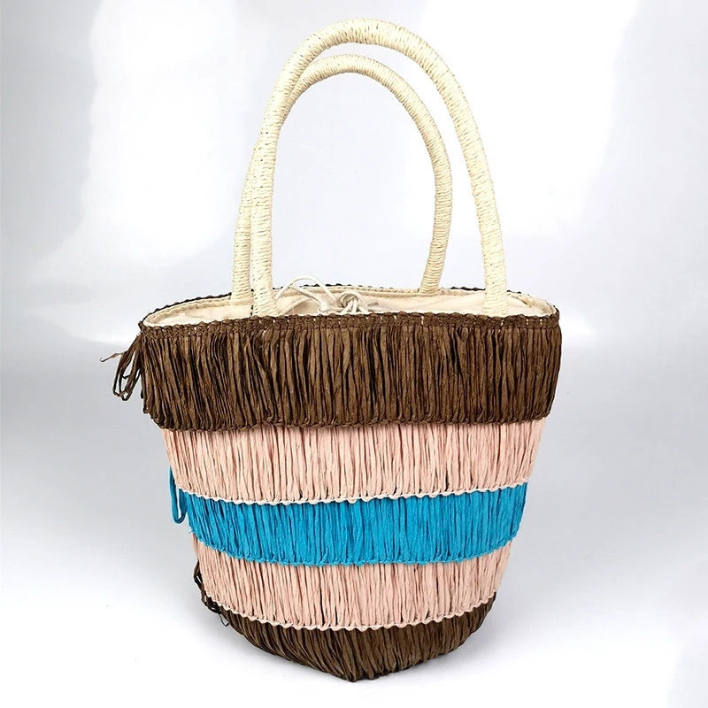 Straw Woven Beach Bag Large-capacity Handbag