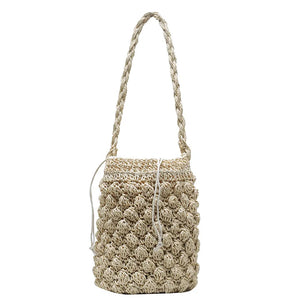 Small Straw Woven Beach Bag Portable Handbag