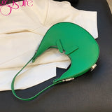 Armpit Shoulder Bag Moon Travel Shopper Totes Women PU Leather Hobo Bag