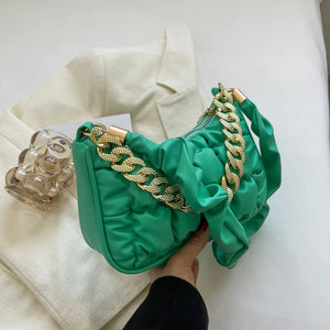 Quilted PU Leather Shoulder Bag for Women