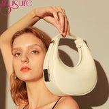 Half Moon Underarm Shoulder Bag Small Clutch Handbag For Women