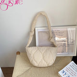 Winter Shoulder Bag Women Small Hobos Bag Clutch Underarm Bags