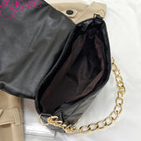 Quilted PU Leather Women Shoulder Bag Chain Purse Handbag Tote