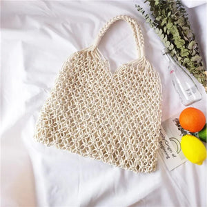 Hollow Beach Bag Women Totes Straw Knitting Shoulder Bags