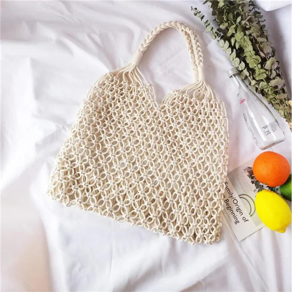 Hollow Beach Bag Women Totes Straw Knitting Shoulder Bags