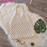 Hollow Beach Bag Women Totes Straw Knitting Shoulder Bags