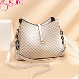 Retro Bucket Crossbody Bag Travel Purse Handbag Letter Print Shoulder