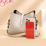 Retro Bucket Crossbody Bag Travel Purse Handbag Letter Print Shoulder