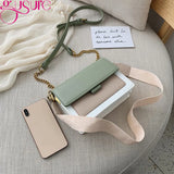 Leather Crossbody Bag Chain Shoulder Messenger Lady Travel Purse
