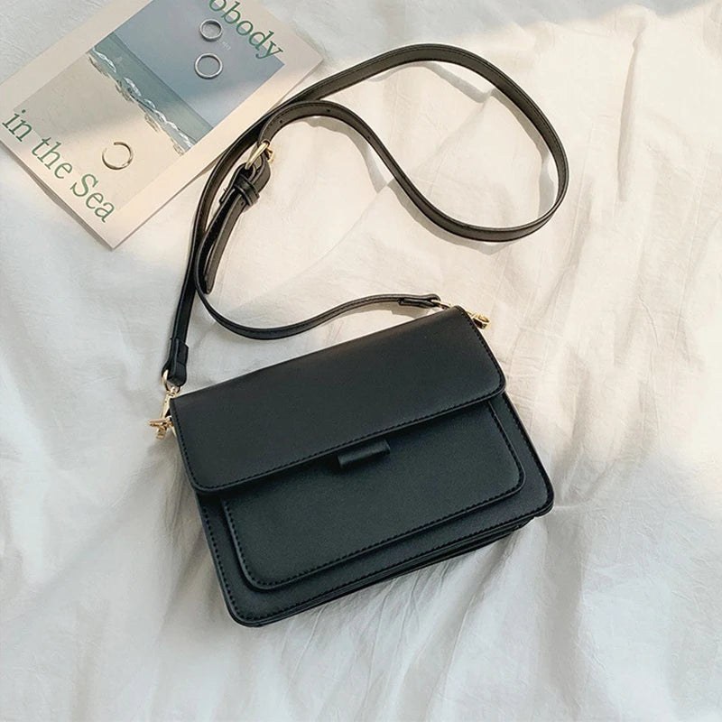 Leather Crossbody Bag Chain Shoulder Messenger Lady Travel Purse