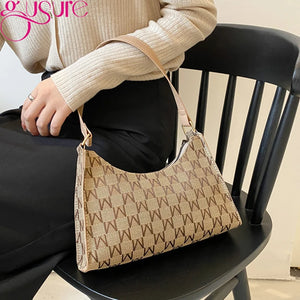 Solid Shoulder Purse Underarm Bag Top-handle Clutch Small Handbag Pouch