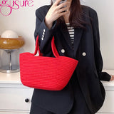 Summer Woven Shoulder Bag Children's Basket Straw Beach Bags
