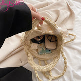 Summer Straw Woven Bags For Women Raffia Rattan Beach Bags