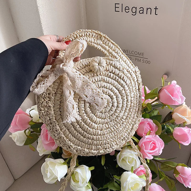 Summer Straw Woven Bags For Women Raffia Rattan Beach Bags