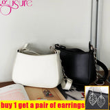 Vintage Solid Small PU Leather Shoulder Bags For Women