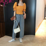 Vintage Solid Small PU Leather Shoulder Bags For Women