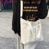 Waterproof Canvas Girl Shoulder Bucket Bag Crossbody Tote Purse