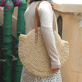 Women Messenger Bags Hollow Out Woven Single Shoulder Crossbody Bag