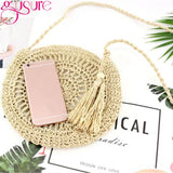 Women Messenger Bags Hollow Out Woven Single Shoulder Crossbody Bag