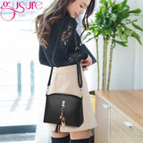 Women PU Leather Tassel Handbags Large Capacity Tote Crossbody Bags