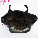 Embroidery Peacock Shoulder Bag Large Capacity Messenger