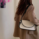 Women's Small Shoulder Handbags Totes Casual Bag Ladies PU Leather Armpit Travel