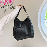 Vintage PU Leather Shoulder Bag Large Capacity Totes Women's Hobo Handbags