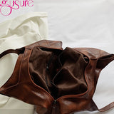 Vintage PU Leather Shoulder Bag Large Capacity Totes Women's Hobo Handbags