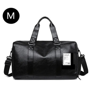 Leather Gym Bag Dry Wet Bags Men Training Yoga Travel Shoulder Sac De Sport