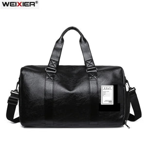 Leather Gym Bag Dry Wet Bags Men Training Yoga Travel Shoulder Sac De Sport