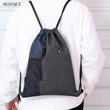 Oxford Cloth Gym Sack Drawstring Bag with Earphones Hole