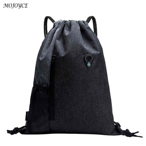 Oxford Cloth Gym Sack Drawstring Bag with Earphones Hole