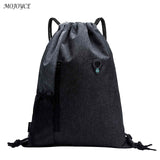 Oxford Cloth Gym Sack Drawstring Bag with Earphones Hole