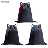 Oxford Cloth Gym Sack Drawstring Bag with Earphones Hole