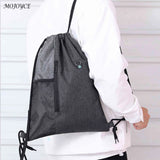 Oxford Cloth Gym Sack Drawstring Bag with Earphones Hole