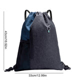 Oxford Cloth Gym Sack Drawstring Bag with Earphones Hole