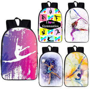 Gymnastics Art Backpack Travel School Bags Book Bag