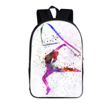 Gymnastics Art Backpack Travel School Bags Book Bag