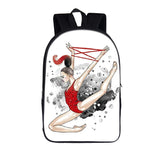 Gymnastics Art Backpack Travel School Bags Book Bag